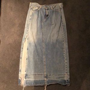 VINTAGE Levi denim maxi skirt